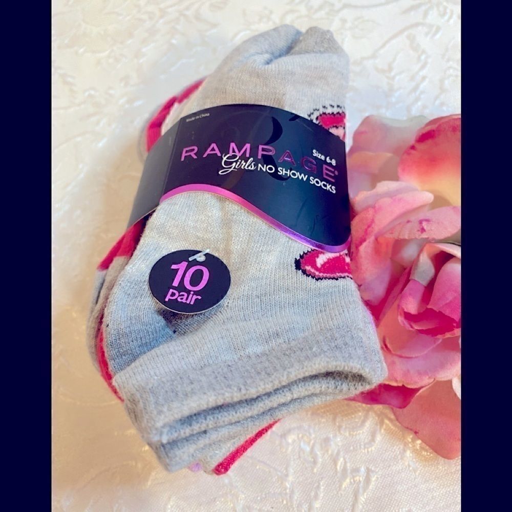 🎀 Rampage Girls 10Pairs Stripes Ankle Sock…